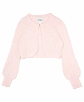 Rare Editions Big Girls Pointelle Crochet Cardigan