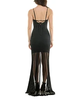 Juniors' Lace-Up-Back High-Low Gown, Created for Macy's