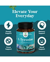 L-Tyrosine Capsule, High Strength L-Tyrosine Supplement for Mental Energy, Mood, Focus, Attention & Cognition, Nature's Craft, 240ct