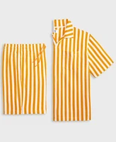 Mode Of One Mens Relaxed Fit Vertical Stripe Terry Shirt Shorts Exclusively At Macys