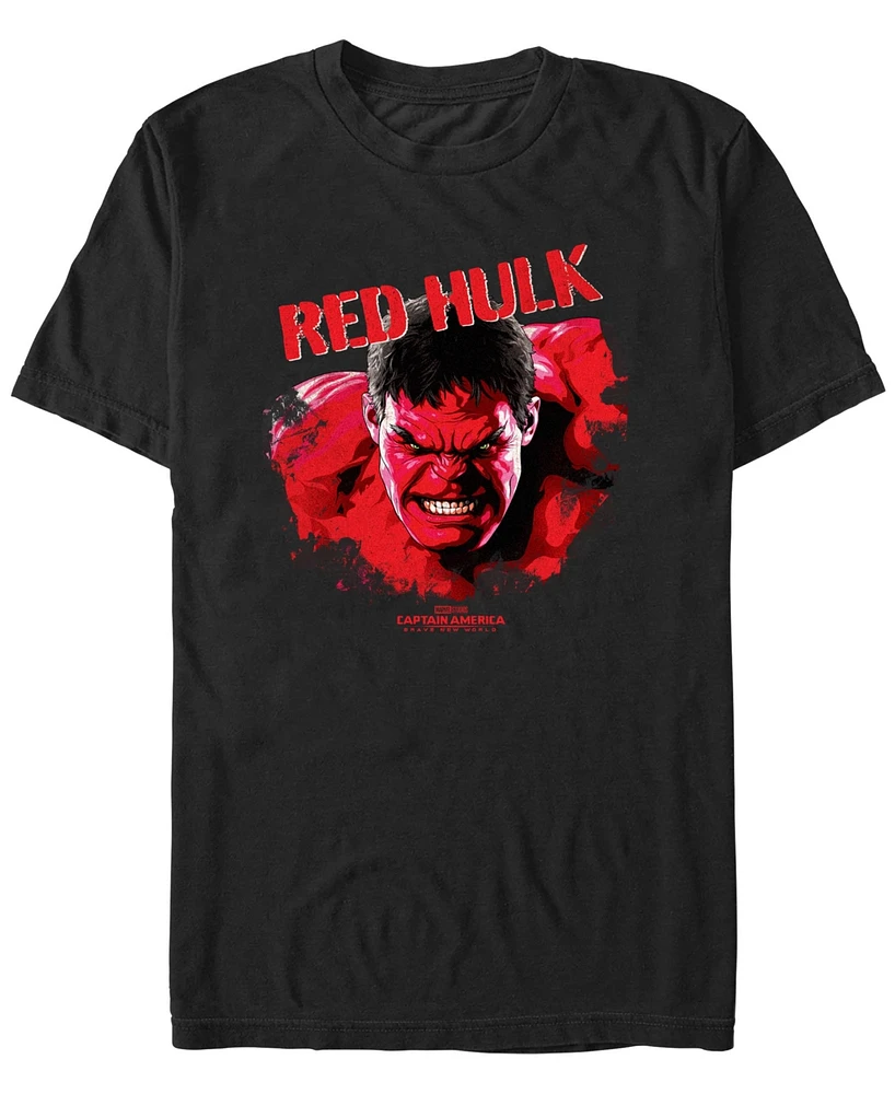 Marvel Men's Red Hulk Bust Short Sleeve T-Shirt