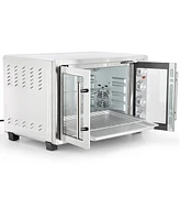 MegaChef 45 Quart Electric French Door Rotisserie Convection Counter Top Oven
