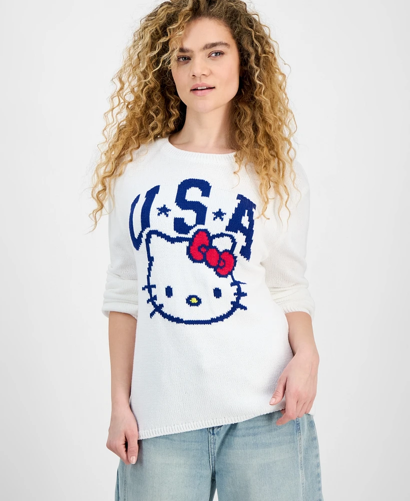 Grayson Threads, The Label Juniors' Hello Kitty Usa Graphic Sweater