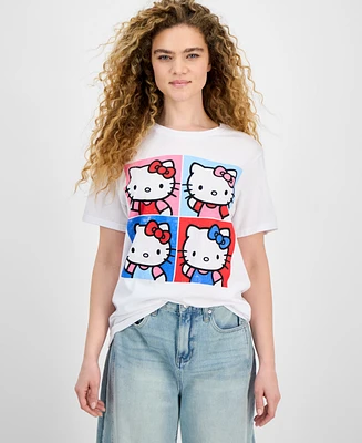 Grayson Threads, The Label Juniors' Hello Kitty Grid Graphic T-Shirt