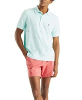 Nautica Men's Short Sleeve Cocktail Print Polo Shirt