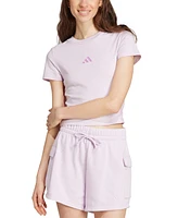 adidas Women's Essentials 3 Stripes Slim Baby T-Shirt