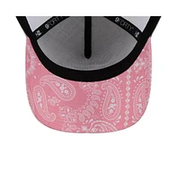 New Era Men's Pink Austin Dillon 9FORTY A-Frame Trucker Paisley Adjustable Hat