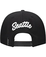 Pro Standard Men's Black Seattle Kraken Paint the City Pinch Front Snapback Hat