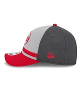 New Era Men's Gray/Red Cincinnati Reds 2025 Batting Practice 9FORTY M-Crown Adjustable Hat