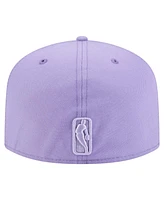 New Era Men's Purple Los Angeles Lakers Colorpack A-Frame Pinch Front 59FIFTY Fitted Hat