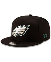 New Era Men's Black Philadelphia Eagles Super Bowl Lix Champions Side Patch 9FIFTY Snapback Hat