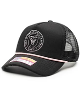 Fan Ink Men's and Women's Black Inter Miami Cf Atmosphere Adjustable Trucker Hat