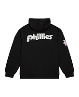 Mitchell & Ness Men's Black Philadelphia Phillies Team Og 2.0 Fleece Pullover Hoodie