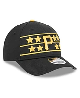 New Era Men's Black Pittsburgh Pirates 2025 Batting Practice 9FORTY M-Crown Adjustable Hat