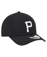 New Era Men's Black Pittsburgh Pirates Player Replica 9FORTY Adjustable Hat