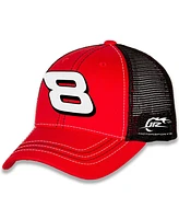 Jr Motorsports Official Team Apparel Men's Red/Black Dale Earnhardt Jr. Budweiser Big 8 Adjustable Hat