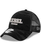 Richard Childress Racing Team Collection Men's Black Kyle Busch Rebel Bourbon 9FORTY Trucker Adjustable Hat