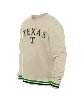 New Era Men's Cream Texas Rangers St. Patrick's Day Twill Pullover Sweatshirt