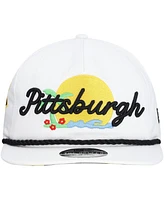 New Era Men's White Pittsburgh Pirates Paradise Golfer Adjustable Hat