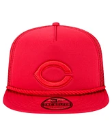New Era Men's Red Cincinnati Reds Tone Foam Meshback Golfer Snapback Hat