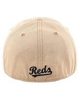 '47 Brand Men's Khaki Cincinnati Reds Dusted Franchise Fitted Hat
