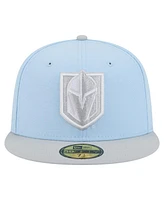 New Era Men's Light Blue/Gray Vegas Golden Knights Color Pack Two-Tone 59FIFTY Fitted Hat