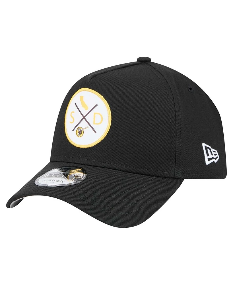 New Era Men's Black San Diego Padres 9FORTY A-Frame Adjustable Hat