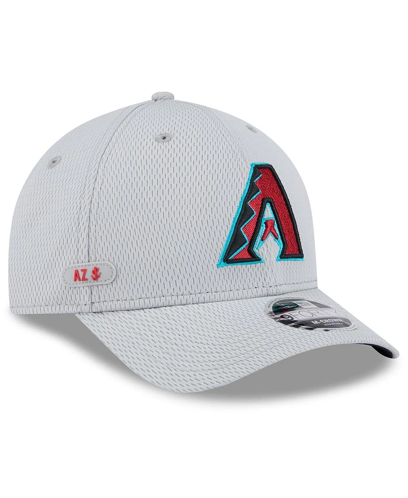 New Era Men's Gray Arizona Diamondbacks 2025 Mlb Clubhouse 9FORTY M-Crown Adjustable Hat