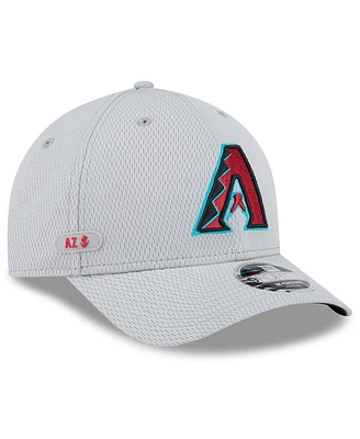 New Era Men's Gray Arizona Diamondbacks 2025 Mlb Clubhouse 9FORTY M-Crown Adjustable Hat