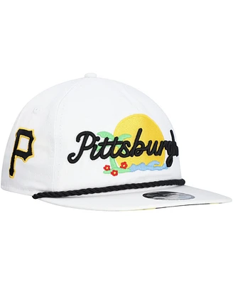 New Era Men's White Pittsburgh Pirates Paradise Golfer Adjustable Hat