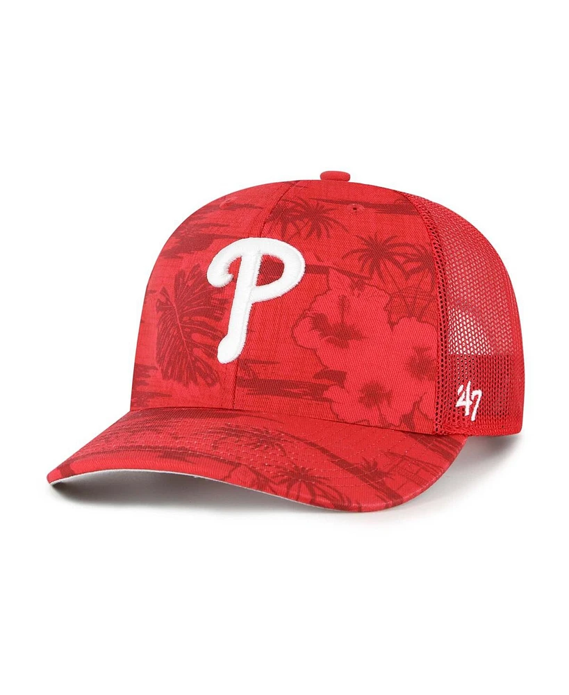 '47 Brand Men's Red Philadelphia Phillies Fiji Trucker Adjustable Hat