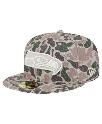 New Era Men's Seattle Seahawks Geo Camo 59FIFTY Fitted Hat