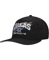 New Era Men's Black Dallas Cowboys Throwback Brush Golfer Snapback Hat