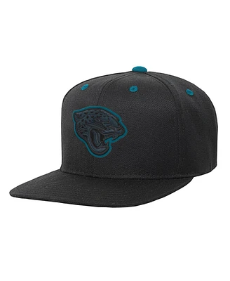 Outerstuff Big Boys and Girls Black Jacksonville Jaguars Team Color Pop Flatbrim Snapback Hat