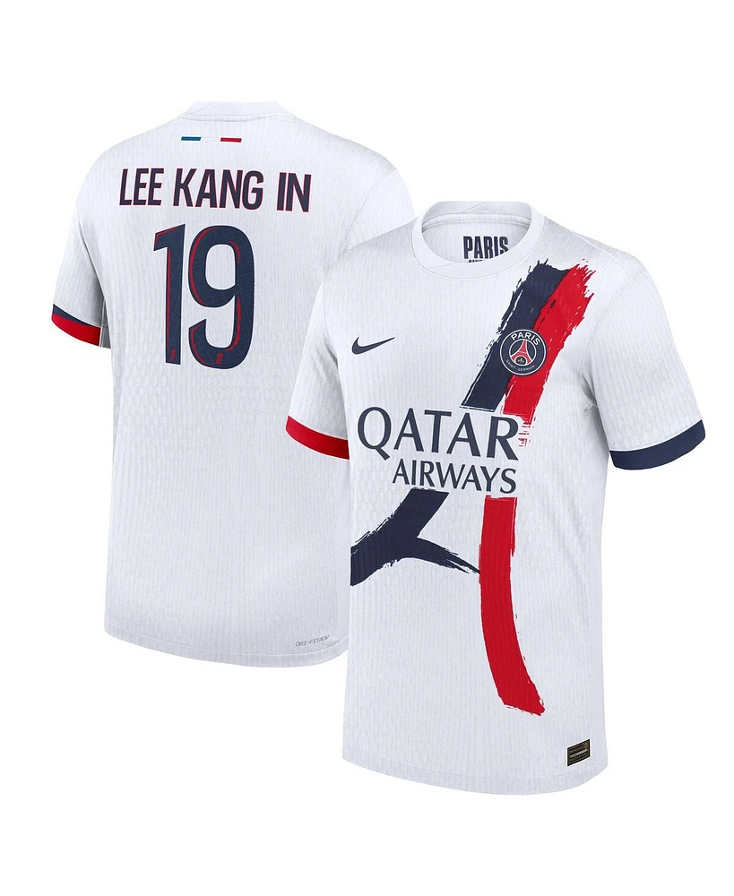 Nike Men's Lee Kang White Paris Saint-Germain 2024/25 Away Replica Player Jersey