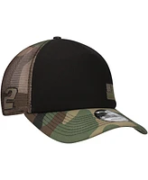 New Era Men's Black/Camo Austin Cindric Trucker 9FORTY Adjustable Hat