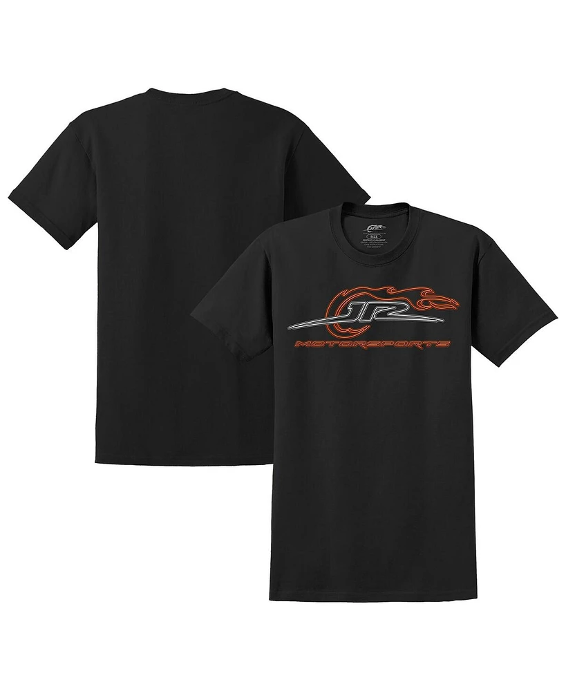 Jr Motorsports Official Team Apparel Men's Black Neon Logo T-Shirt