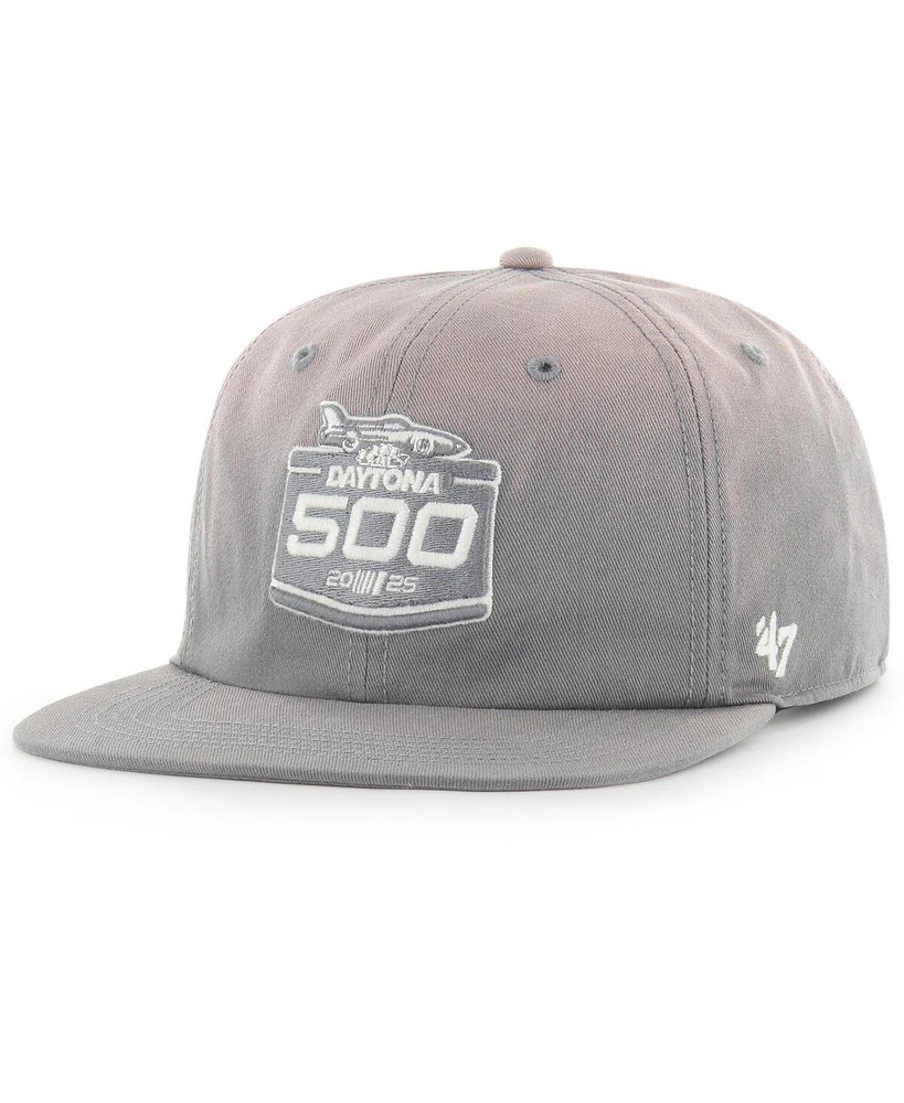 '47 Brand Men's Gray 2025 Daytona 500 Sebasco Captain Snapback Hat