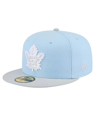 New Era Men's Light Blue/Gray Toronto Maple Leaf's Color Pack Two-Tone 59FIFTY Fitted Hat