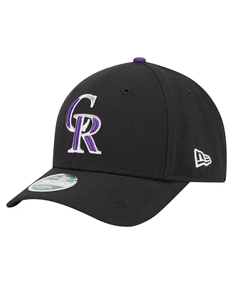 New Era Big Boys and Girls Black Colorado Rockies Player Replica 9FORTY Adjustable Hat