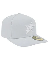 New Era Men's Gray Dallas Stars Color Pack A-Frame 59FIFTY Fitted Hat