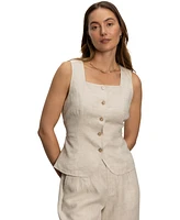 Sanctuary Women's Outsmart Linen Square-Neck Vest