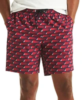 Nautica Men's Printed Drawstring Quick Dry 6" Swim Trunks