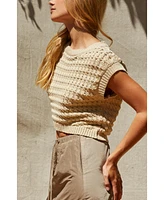 Crescent Women's Lexie Cropped Sweater Knit Top