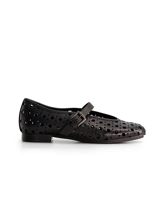 Bernardo Borden Perf Mary Jane Flat