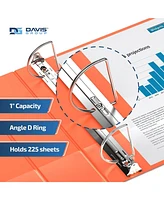 Premium Economy, Angle D Ring, Binder, 6 Pack (Orange