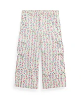 Polo Ralph Lauren Toddler and Little Girls Floral Canvas Wide-Leg Cargo Pants