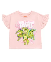 Teenage Mutant Ninja Turtles Toddler Girls T-Shirt and Chambray Shorts Outfit Set