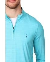 Tailorbyrd Men's Yarn Dye Stripe Performance Quarter Zip