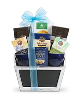 Alder Creek Gift Baskets Coffee Bean Tea Leaf Signature Blend Gift Basket, 10 Piece